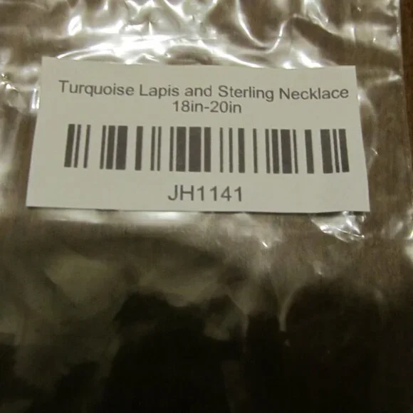 Turquiose and Blue Lapiz-Colored Sterling Silver Necklace - Picture 5 of 15